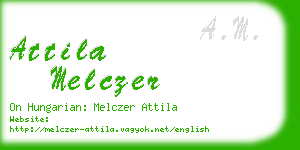 attila melczer business card